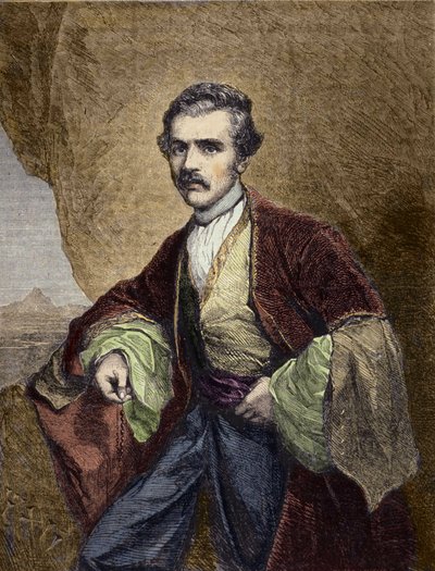 Portrait of Austen Henry Layard, English traveler and archeologist. by Unknown artist