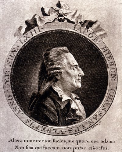 Portrait of Casanova (1725 - 1798) - portrait in frontispiece, in Histoire de ma fuite des prisons de la République de Venice, written in Dux en Bohemia by Unknown artist