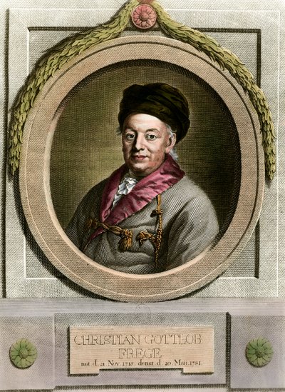 Portrait of Christian Frege (1715-1781) German mathematician and philosopher by Unknown artist