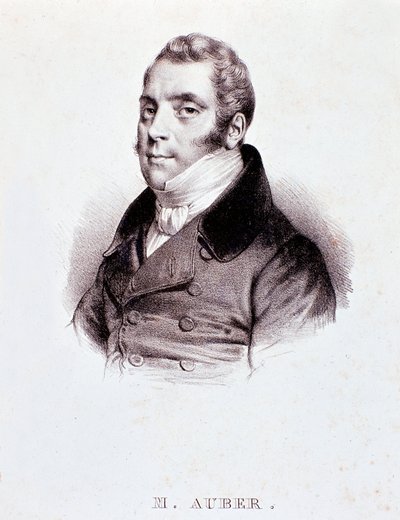 Portrait of English composer Daniel Francois Esprit Auber. Engraving. 19th century. Milan, Biblioteca del Conservatorio by Unknown artist