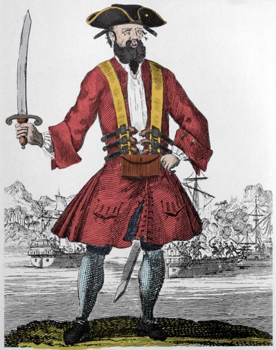 Portrait of the Pirate Edward Teach (Blackbeard) by Unknown artist