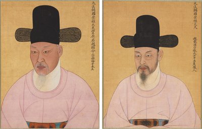 Portraits of Cho Hyun-myeong and Cho Jae-ho by Unknown artist
