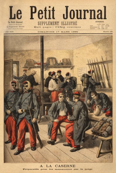 Preparing for Maneuvers on the Snow, Soldiers Surrounded by Black Soot by Unknown artist