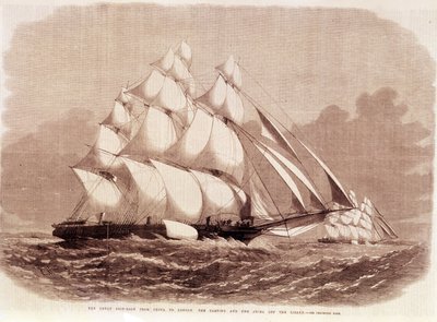 Regatta Between the Ariel and Taeping Clippers in 1866 by Unknown artist