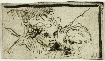 Sacrifice of Isaac - Heads of Abraham and Angel by Unknown artist