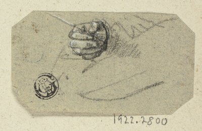 Right Hand Holding Drawing Implement by Unknown artist