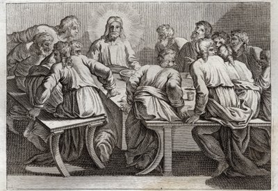 Royaumont Bible, New Testament: The Last Supper (illustration from 1811) by Unknown artist