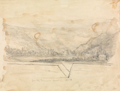 Rural Landscape with Mountains in the Distance by Unknown artist