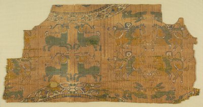Samite Fragment with Hunters by Unknown artist