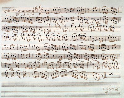 Sheet Music Page for the First Violin in the Opening of 