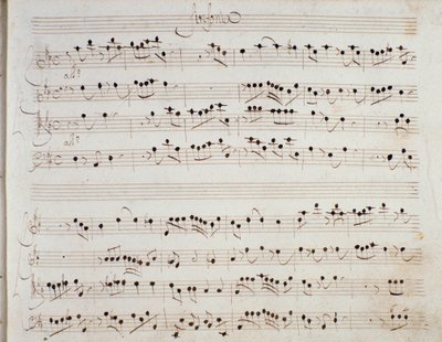 Sheet Music Page for the Opera Mithridate by Unknown artist