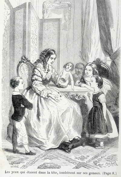 Sophie and the broken doll - in The misfortunes of Sophie by the Countess of Ségur, Hachette by Unknown artist