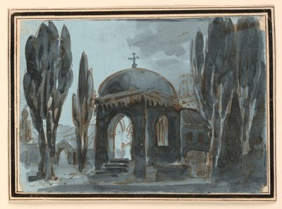 Stage Design, Chapel in Churchyard by Unknown artist