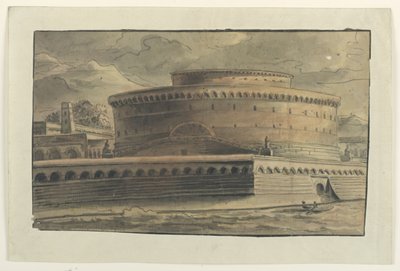 Stage Design: Exterior of Circular Building by Unknown artist