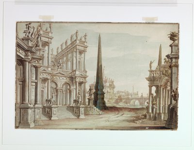 Stage Design, Fantasy of Rome with the Castel Sant 