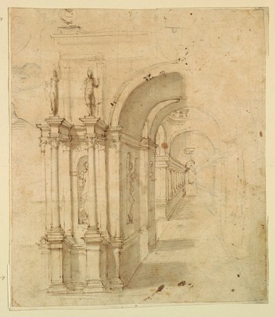 Stage Design: View Through Archway by Unknown artist