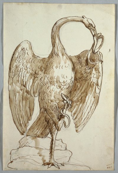 Swan and Two Snakes by Unknown artist