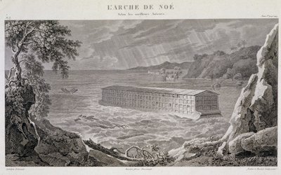 The Arch of Noe under the Deluge (engraving by Fortier and Bovinet) by Unknown artist