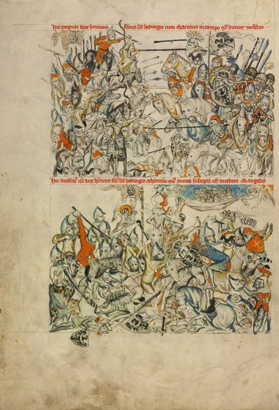 The Battle of Liegnitz; The Beheading of Heinrich and His Soul Carried by Angels to Heaven by Unknown artist
