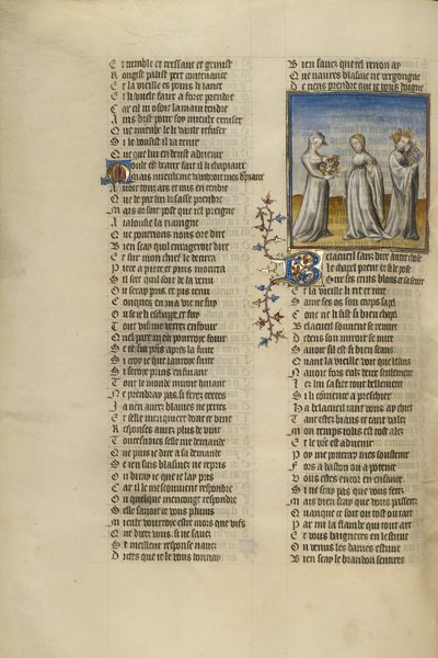 The Personification of Old Age Giving a Garland to Good Reception by Unknown artist