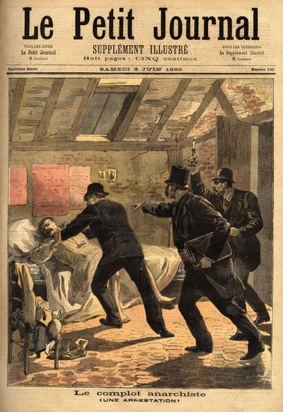 The arrest of an anarchist in Paris and the element of a conspiracy and dynamite caches by Unknown artist