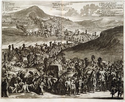 The Pilgrimage Caravan from Cairo to Mecca - Engraving by Dapper by Unknown artist