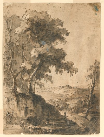 Tree in Landscape by Unknown artist