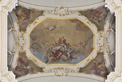 Trinity and Saint Stephen in Glory with the four Evangelists by Unknown artist