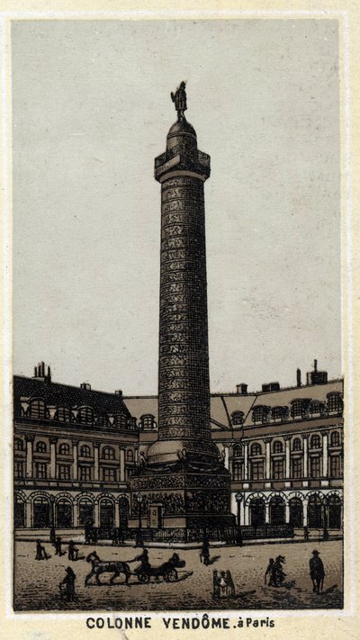 Vendome Column on the Place Vendome in Paris by Unknown artist