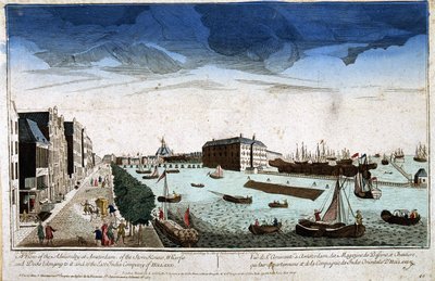 View of the Admiralty in Amsterdam of the Shops of the Basins and Building Sites Owned by Them and the Company of the East Indies of Holland - Optical View by Unknown artist