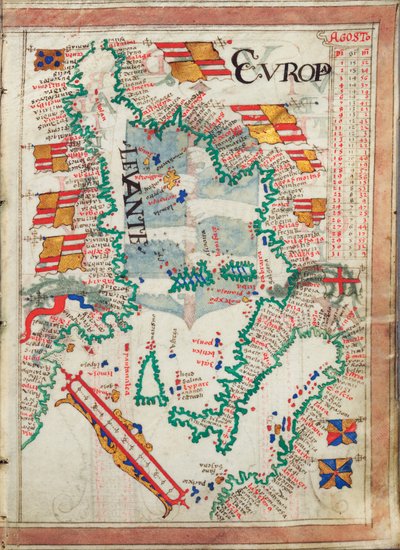 Western Mediterranean, bound in an atlas of twenty-five charts with diagrams and tables by Unknown artist