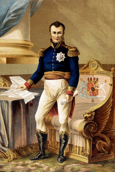 William I of the Netherlands with the Constitution of 1815 by Unknown artist
