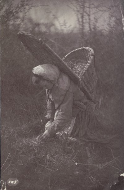 Woman with Basket on Back by Unknown artist