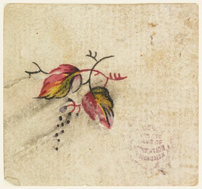Woodblock Trial Proof for a Printed Textile by Unknown artist