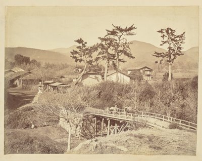 Man and Ox Crossing a Bridge by Unknown artist/maker