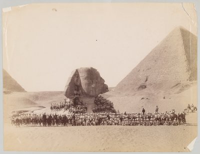 42nd Highlanders in front of the Sphinx at Giza, Egypt by Unknown photographer