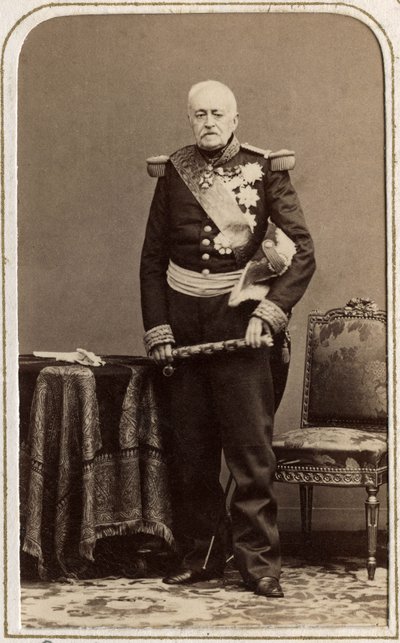 Portrait of Esprit Victor Elisabeth Boniface de Castellane, marshal of France, French military was born in Paris on 21 March 1788 and died in Lyon on 16 September 1862 by Unknown photographer