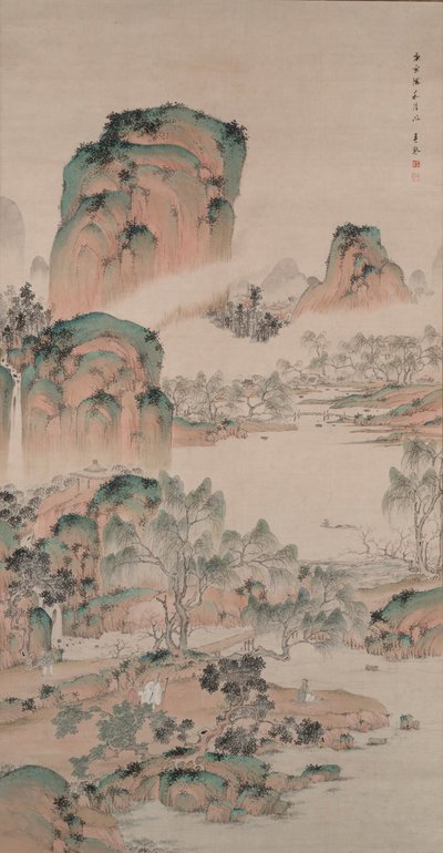 Spring Landscape in the Blue-Green Style by Uragami Shunkin