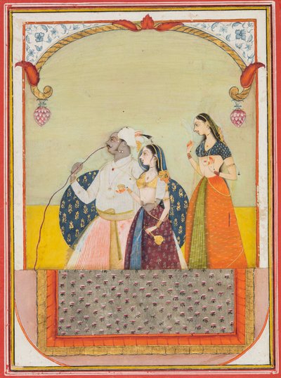 Maharaja Shri Anand Singh-ji and His Consort by Ustad Murad