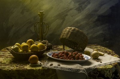 Dark Still Life Fruits by UstinaGreen