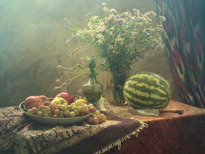 Harvest Table Still Life by UstinaGreen