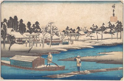 Clearing Weather after Snow at Massaki by Utagawa Hiroshige