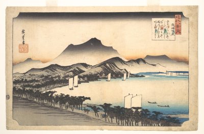 Clearing Weather at Awazu by Utagawa Hiroshige