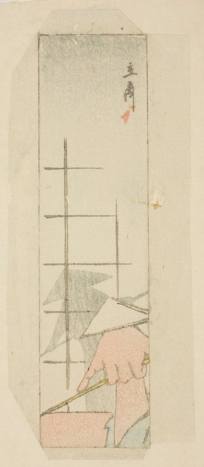 Envelope with Hand Shadow of Boatman by Utagawa Hiroshige