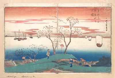 Evening Cherries on Gotenyama by Utagawa Hiroshige