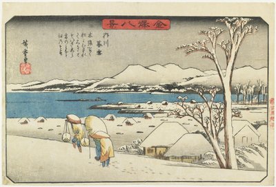 Evening Snow at Uchikawa by Utagawa Hiroshige