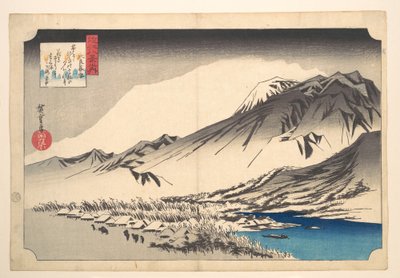 Evening Snow on Mount Hira by Utagawa Hiroshige