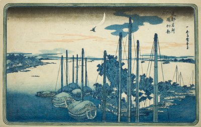 First Cuckoo of the Year at Tsukuda Island, from the series "Famous Views of the Eastern Capital" by Utagawa Hiroshige