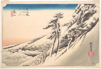 Kameyama, Clear after Snow by Utagawa Hiroshige