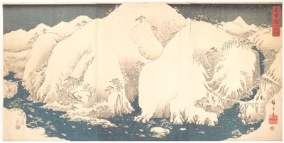 Kiso Mountains in Snow by Utagawa Hiroshige
